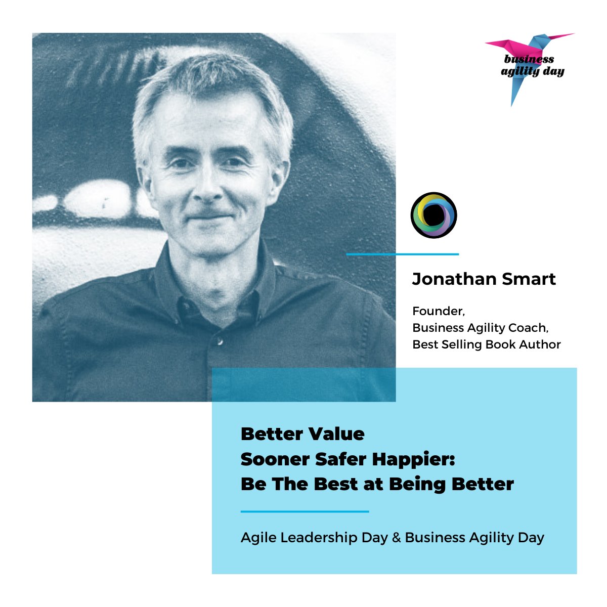 Jon Smart, author of the book «Sooner Safer Happier» will share the patterns and antipatterns for business agility. 
Benefit from Jon's lessons learned the hard way when it comes to improving ways of working across large organizations! 

More about Jon: bit.ly/3KxQgJ8