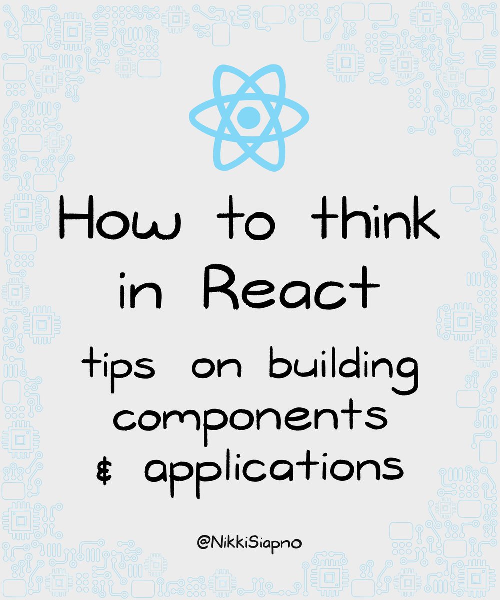 NikkiSiapno's tweet image. 📌 How to Think in React — The Most Popular Frontend Development Framework 🧵👇