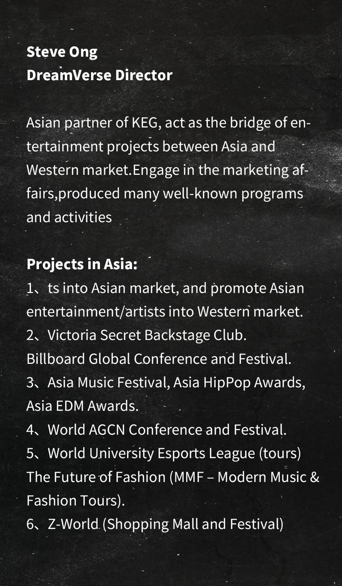 DreamversePro's tweet photo. 📢After the unanimous decision of the ＃DreamVerse foundation, Steve Ong is currently appointed as the director of DreamVerse.Responsible for DreamVerse IP development and Marketing. 

👏In the future, DreamVerse will introduce more Global top IP settled. https://t.co/gFEoxwjJyW