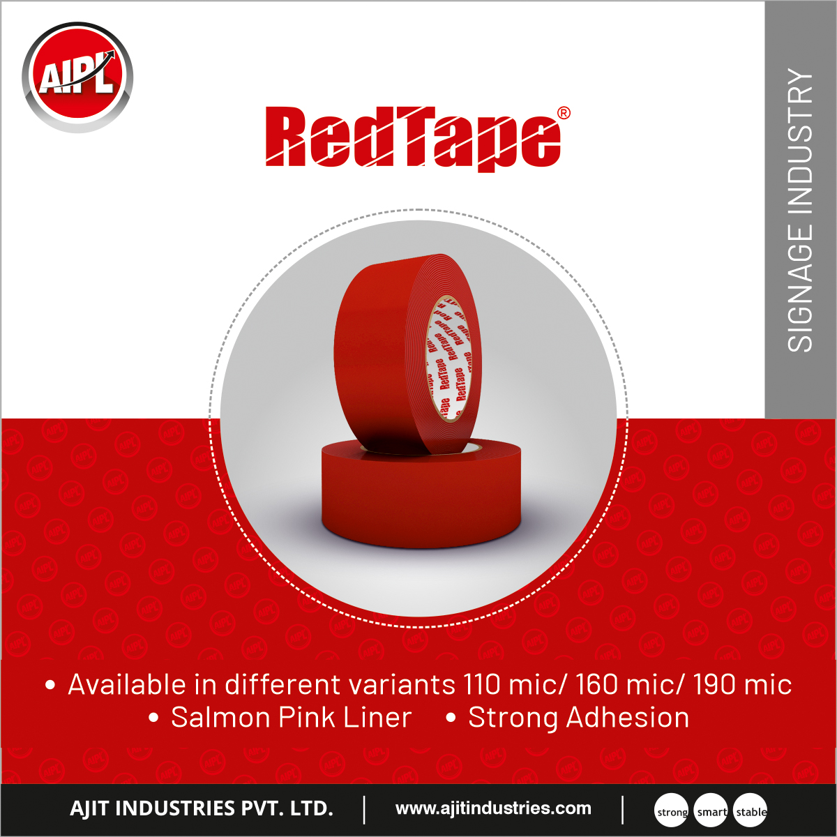 aiplindustries's tweet photo. Red Tape is a double sided adhesive tape with translucent Salmon Red Color PE Liner which is highly suitable for mounting of decorative profiles, moldings, and trim parts for wide width lamination.
#AIPL #Ajitindustries #Redpolyestertape #doublesidedtape #AIPLMISSION #redtape https://t.co/lSRjPTdZwh
