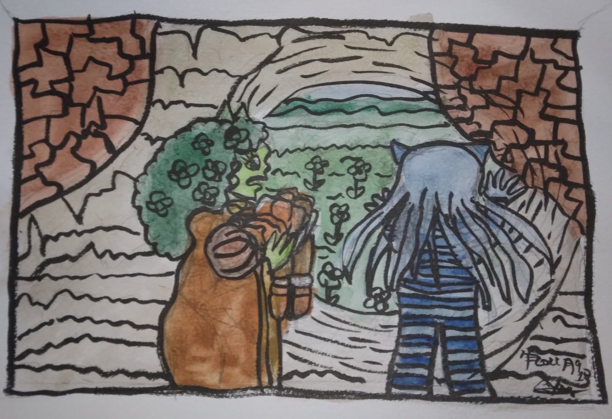 CherishYork's tweet photo. #Drowgust2022: Day 29; Home: The Opening Portal 

@frandaredoodles
 #drowgust #Drowgust2022 #spikyspecs #jessicabarkthelotusdrow #mossytheundeadlibrariandrow #1stsep2022 https://t.co/XTErVreXfX
