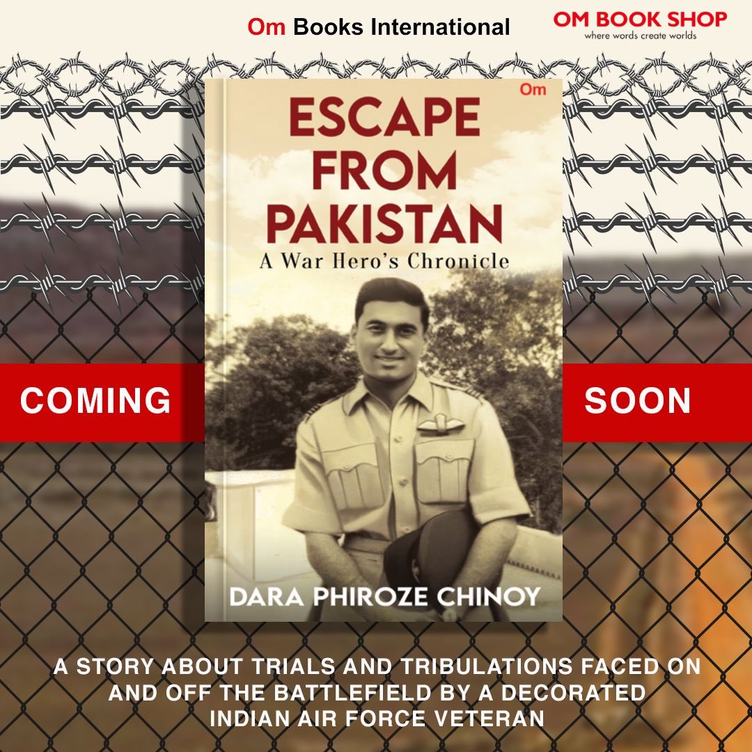 ombooksdelhi's tweet photo. We are excited to reveal the cover of our most awaited book a memoir of @dariuschinoy #ESCAPEFROMPAKISTAN A WAR HERO'S CHRONICLE recounts his personal experiences as a young fighter pilot in the Indian Air Force during the raging India-Pak War of 1965. Launching Soon
@ajaymago https://t.co/2OQL41Lbgp