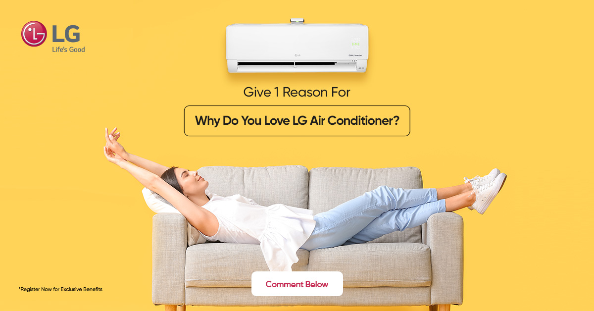 LGIndia's tweet photo. There are multiple reason why people love the #LGAirConditioner so much. What is your reason?
Comment below and let us know!
Know more on https://t.co/tetCoBrosd
#SmartAC #LGDualCool #DualInverterAC #HotAndColdAC #AllInOneOneInAll #LGHomeAppliances https://t.co/Yt6PSuGtHQ