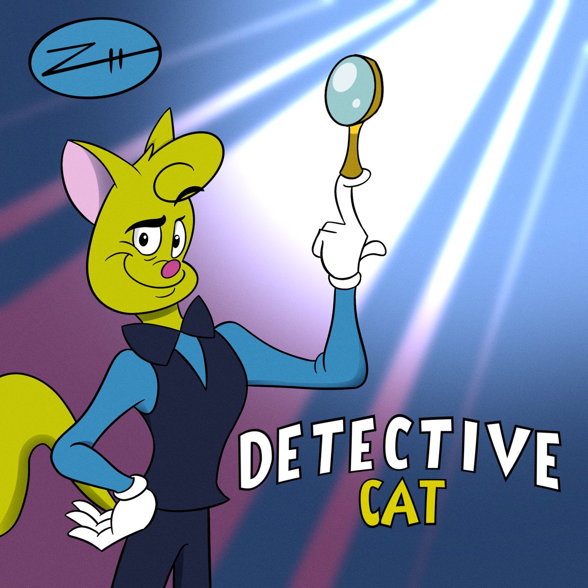 zachcartoonist's tweet photo. Did a drawing of @MossAnimation โs Detective Cat! #fanart #procreate #detectivecat https://t.co/fz3Ea4gJ3K