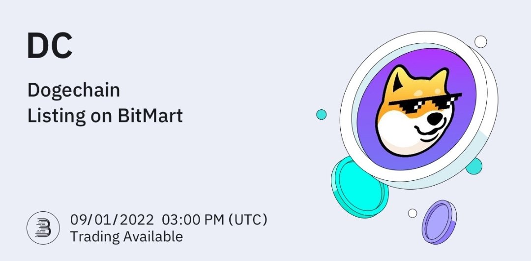 DogeChainFans's tweet image. 📢 Listing news 📢

#DogeChain #DC getting listed on @BitMartExchange 

Onto the next one 🚀
More and more exposure!

#doge #DogeChainFamily