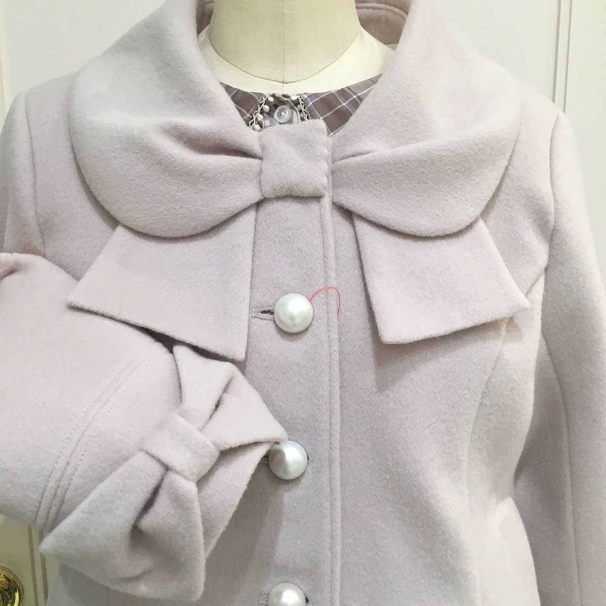 🎀reservation🎀 リボンカラーショートコート color♡ピンク