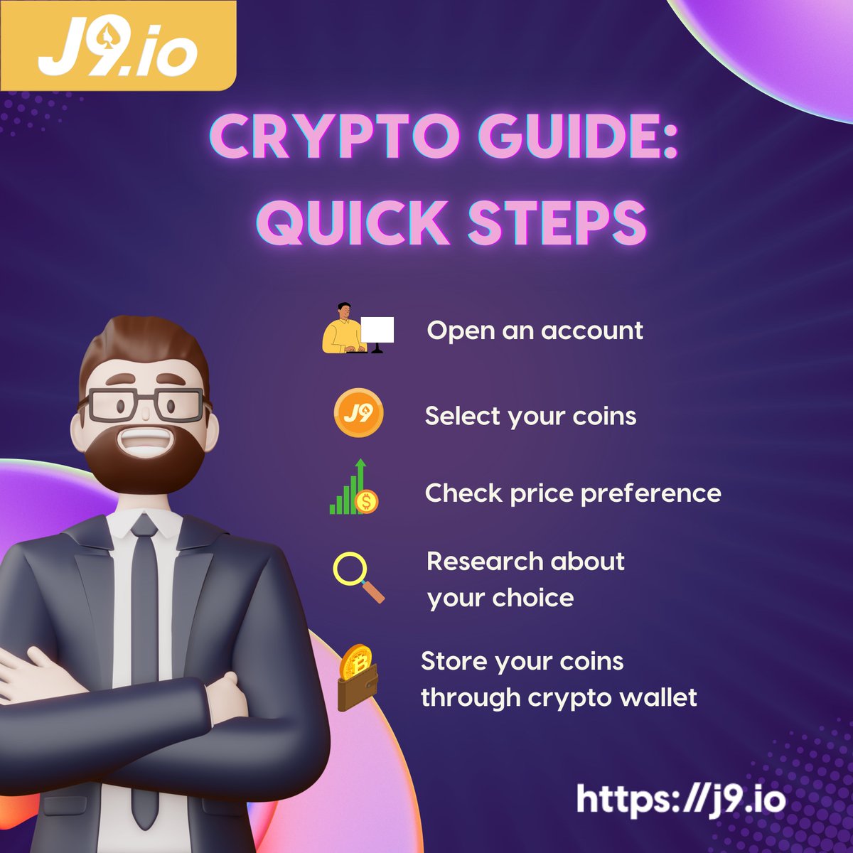 j9io_official's tweet photo. Want to get started with #Cryptocurrency but don't know how? π€ Here are some reasons to help you out!
#J9BC #J9io #WinWithJ9 #CryptoTips #Blockchain https://t.co/4Q4Iux7UIp