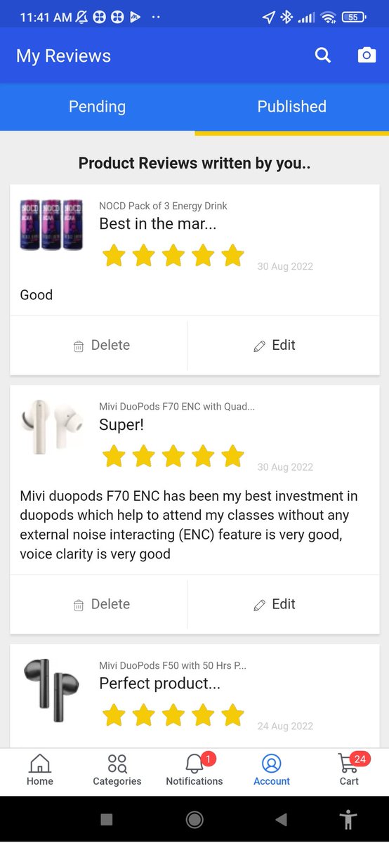 Rahulsachdeva73's tweet photo. How much time it will take for a review to be on product page after being published please solve this problem in the 1st photo review is published &amp; in the 2nd photo there are not any ratings on the product page please solve this Asap @Flipkart @flipkartsupport https://t.co/WpgQ969KUT