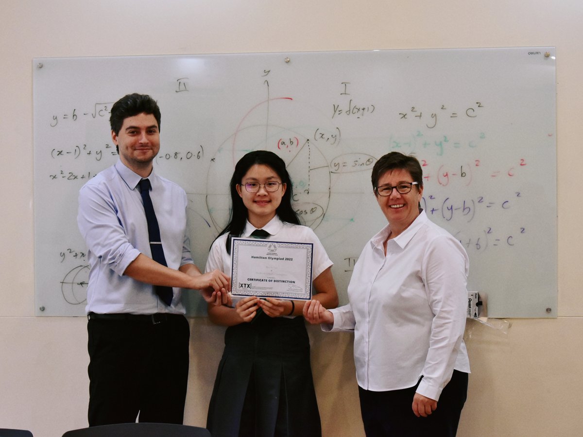 BSGNAE's tweet image. Rou Yu achieves a Certificate of Distinction for her participation in the Hamilton Olympiad in her twelfth-year-old at BSG. An amazing result for a fantastic mathematician. Well done Rou Yu!