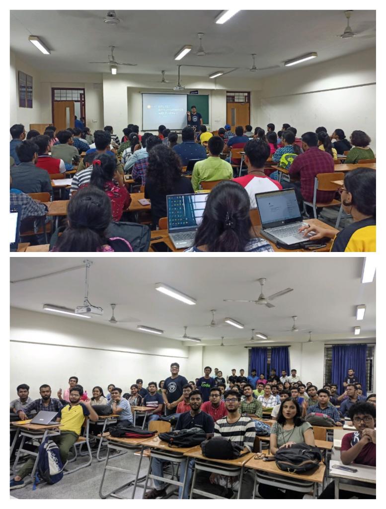 gdg_hitk's tweet photo. A kick start for our team GDSC 2k22-23 with a successful session by Postman Student Campus Leader Satabrata Paul 💥💥 !!!! 

We hope 😌, through the lecture we have been able to make students aware about every little details of APIs.....🚀 https://t.co/OU0S1xUOl8