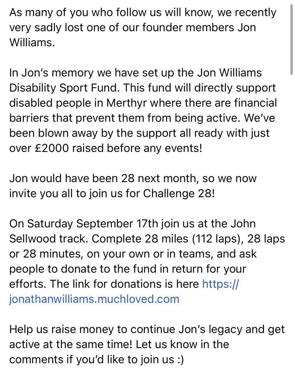 dissportmerthyr's tweet photo. Today would have been Jon’s 28th Birthday. Join us as we celebrate his legacy and raise much needed funding in his name. @DSW_NYB @dsw_news @MerthyrCBC https://t.co/MFUs06cvc5