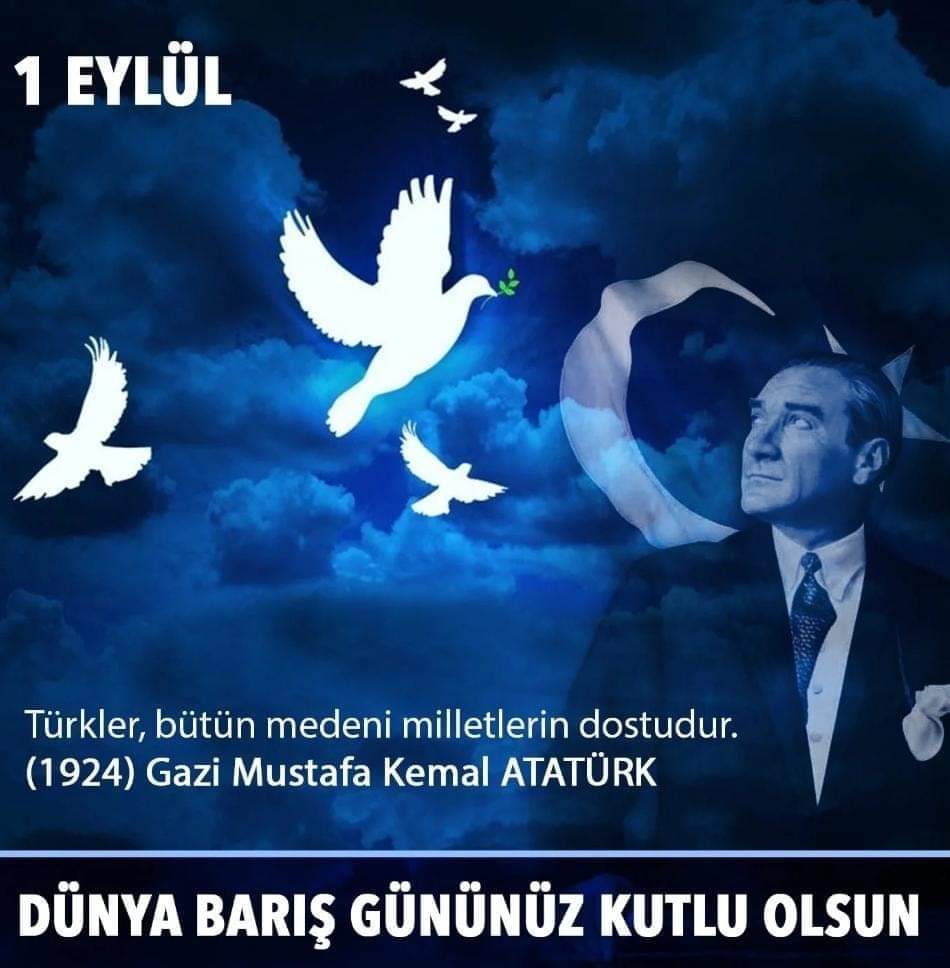 Ulusun hayatı tehlikeye girmedikçe,
her savaş bir cinayettir..

Yurtta barış, dünyada barış..!

Mustafa Kemal ATATÜRK 🇹🇷
