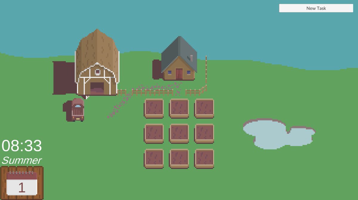 I'm working together with a dear friend of mine on a new idle productivity 'game' in the style of a farm. What do you think of the #pixelart ? More details and screens soon