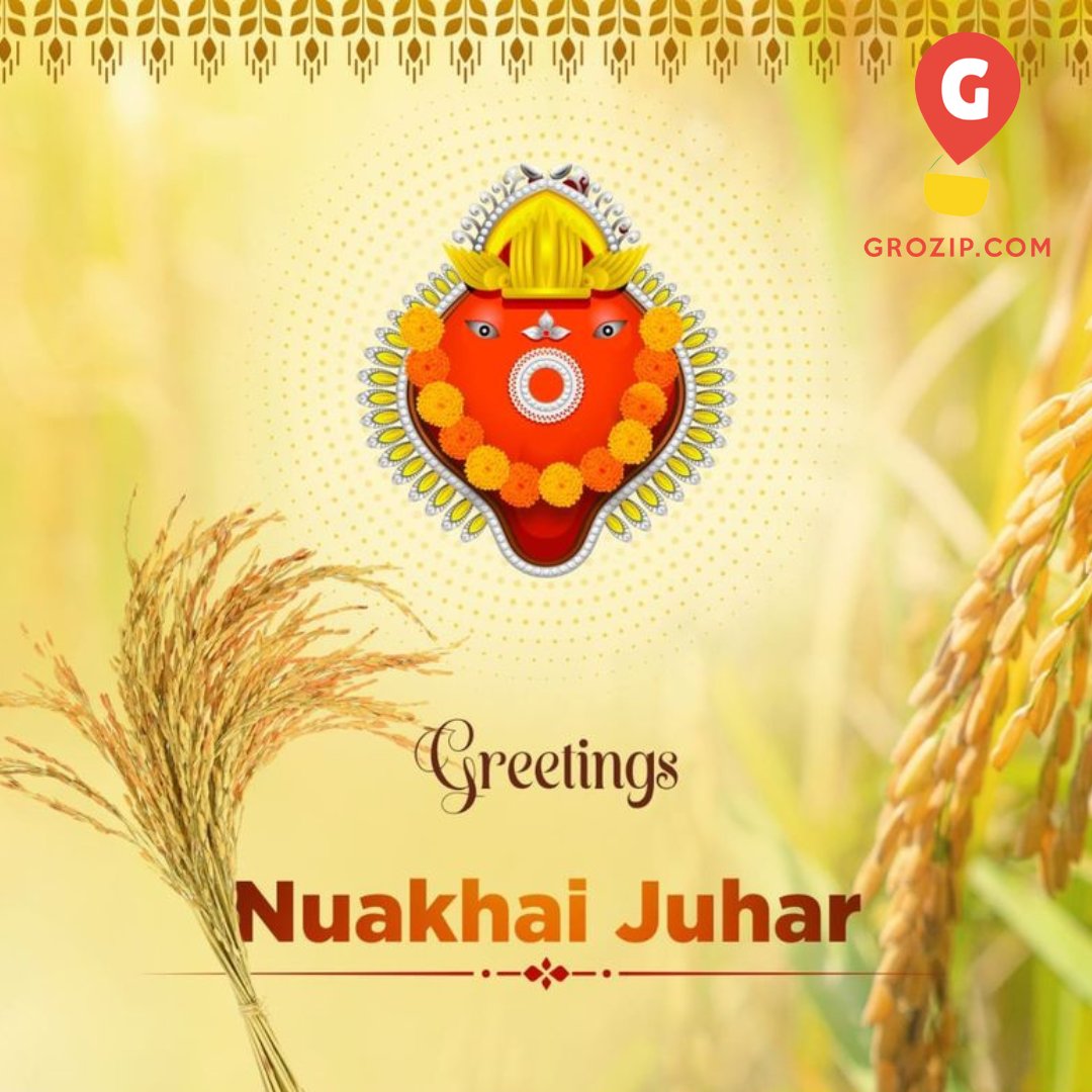 higrozip's tweet photo. Nuakhai Juhar. Warm wishes on the auspicious occasion of Nuakhai, a festival celebrated since Vedic times. May Maa Samaleswari shower with prosperity, happiness.🙏

#nuakhaijuhar #grozipit #grozip #Odisha https://t.co/GDlB8Oqg0l