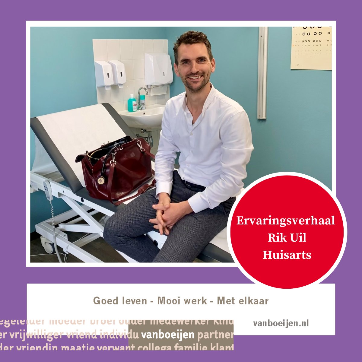 Rik Uil is één van de twee #huisartsen bij de medische dienst en deelt zijn verhaal. Wat houdt zijn functie in en hoe ervaart hij zijn werk als huisarts bij <a href="/Vanboeijen/">sandra van boeijen</a>?

👉 Benieuwd geworden? Lees het verhaal van Rik op de website: vanboeijen.nl/ervaringsverha…