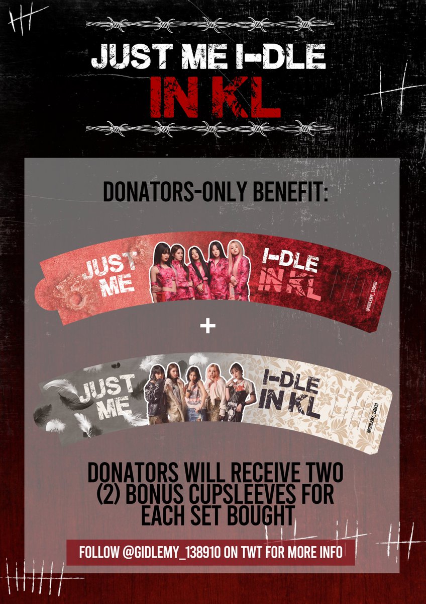 DONATOR'S BENEFITS, FULL REVEAL!

There's still time to get the donation kits, more info is on the form! 

BOTH pickup and postage are available!

(Please not that this is only for the cupsleeve event, and not for concert project)

Form: forms.gle/Nkr89UrAmAPFaE…