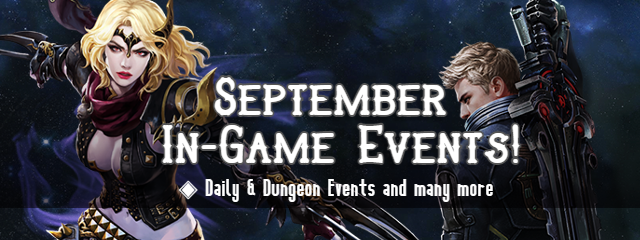 #DarkEdenM #MMORPG #EVENTS

To welcome September, new events with lots of rewards have just arrived for you! 
Enjoy the game in abundance.

Check out the link below for further details!
darkedenm.wemadeconnect.com/event/?q=%2Fev…
