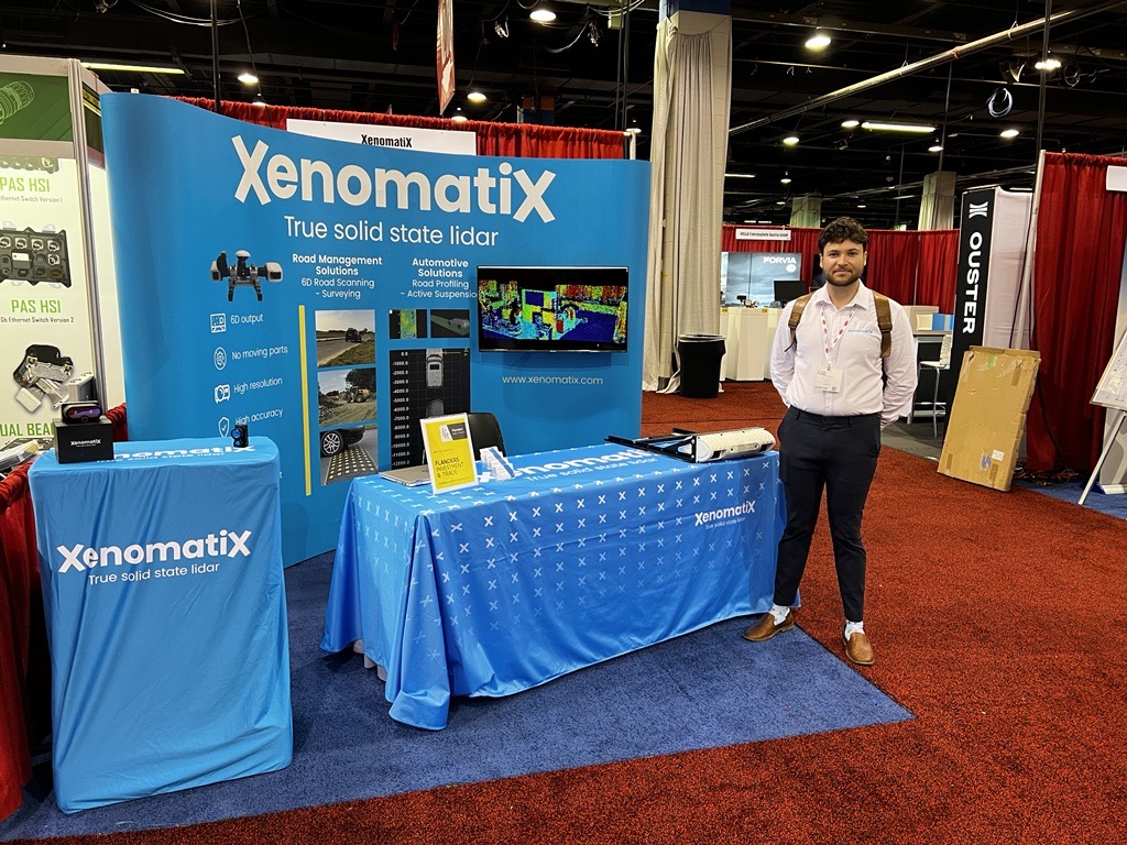 XenomatiX's tweet photo. Ready for Day 2 at the @ivtexpo #Chicago, #USA!
Stop by, say hello to our colleagues #Jacopo and #Rodrigo at booth #1322 and learn more about XenomatiX #TrueSolidStateLidar for #ADAS and #AVs https://t.co/Hz1mTB5fHw
