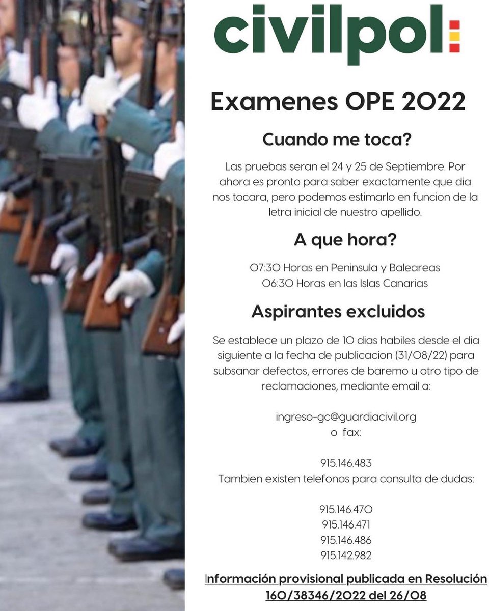 Civilpol_'s tweet photo. ➡️ Datos provisionales
#GuardiaCivil #civilpol #Aporla129 #Aporla128 #formaciononline #oposicionesguardiacivil #oposita062 #opositandoguardiacivil #oposicionguardiacivil #128promocion #roadtobaeza #unsueñoverde #opositoresgc #ingresogc #corazonverde #opositoresguardiacivil https://t.co/Ih2898Yx0T