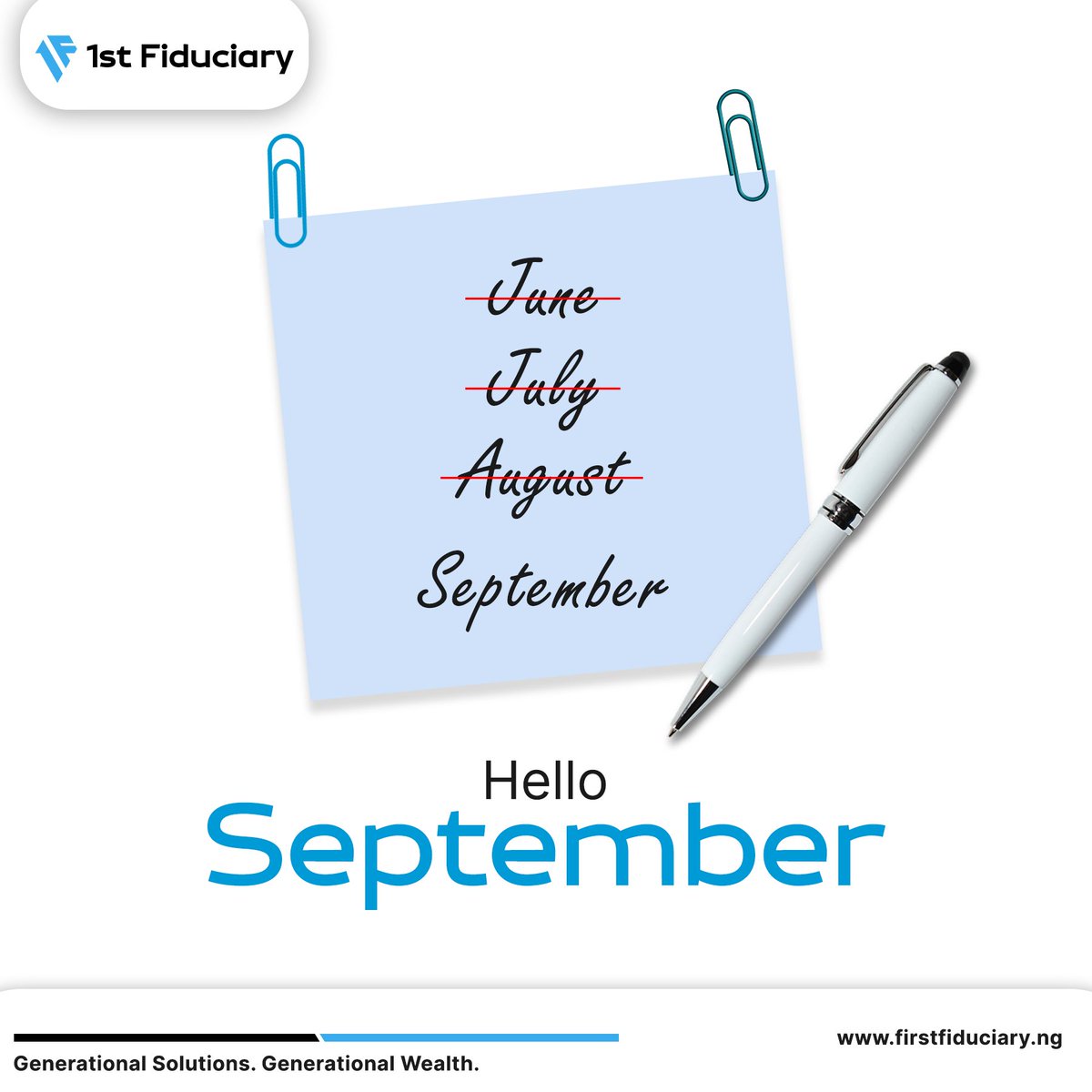 Firstfiduciary's tweet photo. September is here!

Here's to a great month ahead 💙

Happy New Month

#happynewmonth #September #Ninthmonth #firstfiduciary https://t.co/m2F3S55fDY