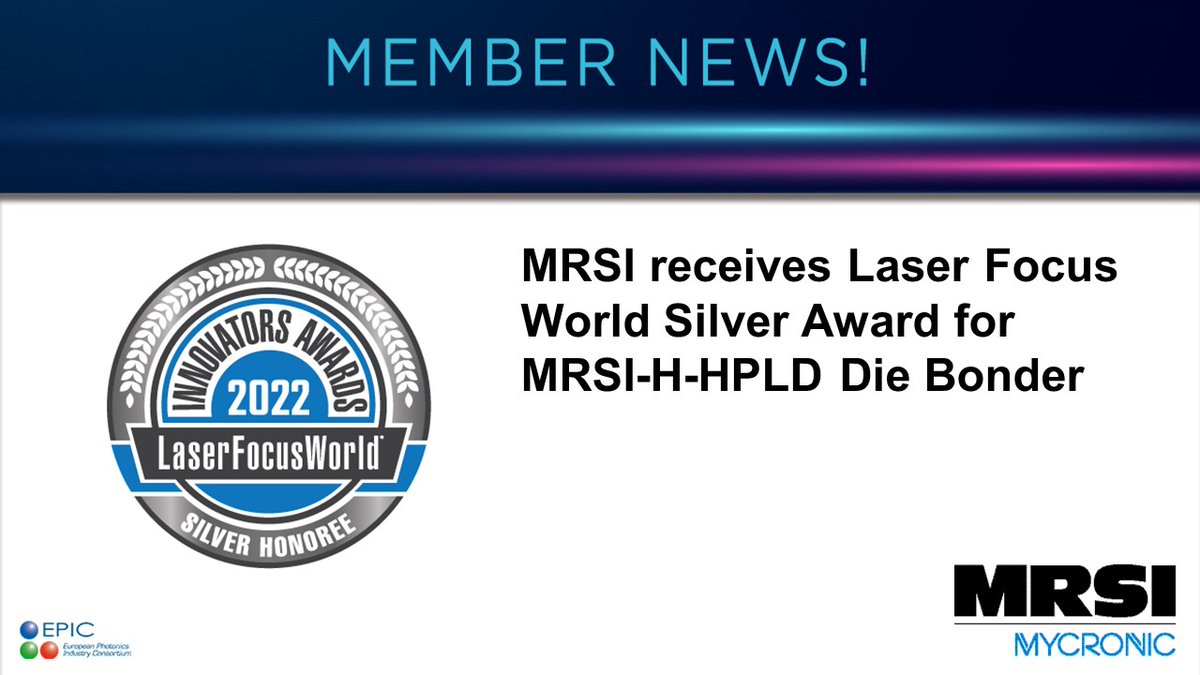 EPIC Photonics on Twitter "MEMBER NEWS MRSI (mrsi_systems) MRSI receives Laser Focus World