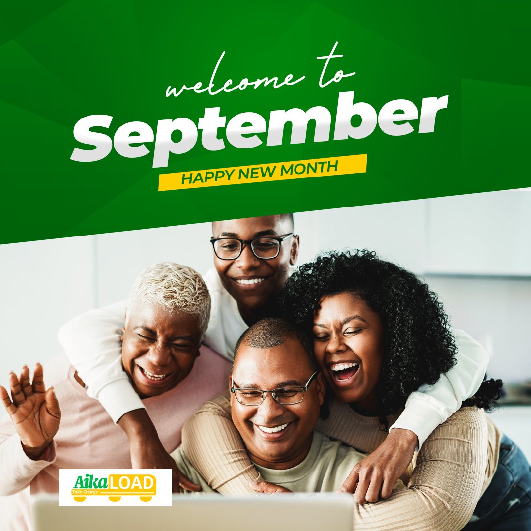 aikaload's tweet photo. A September to Remember.
Happy New Month from team Aikapremium.
We wish you all the good things this month has to offer.

#newmonth #september #logistic #nigerianlogistics #trucks #truckowners #truckdrivers  #loadowner #goods #onlinelogistics  #aikapremium #aikaloads #getyourpvc https://t.co/ZtIJnMGkxy