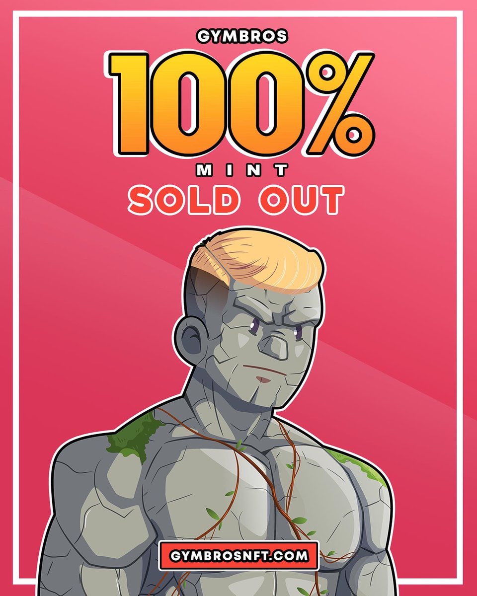 The #GYMBROs NFT Collection is Officially Completely Sold Out!!! 🎉🚀

Scenes of absolute insanity last night!!

Time Chamber reveals will go live tomorrow night 6pm AEST🔥

RT if you own a BRO 💪🏻😎

#gymbrosfam #gymbro #nft #nfts #nftcommunity #gymnft #nftart #nftcommunity