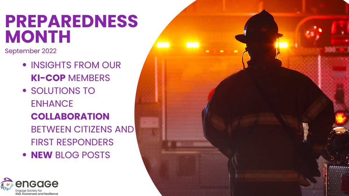 EngageH2020's tweet photo. September 1st marks the beginning of Preparedness Month in the United States🧑‍🚒👮🌎

ENGAGE will also be marking this occasion by sharing insights, tools, and tips to be better prepared for a disaster throughout September. 

What else can you expect? 

Read more below ⬇️ https://t.co/ofKZ6uxVl8