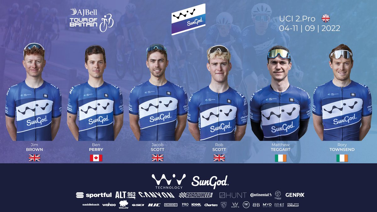 AT85ProCycling's tweet photo. Our final team selection for this years @TourofBritain 
It’s been a very tough call to finalise the 6 riders and here they are 👇
We start our journey north to Aberdeen tomorrow and can’t wait to get started on Sunday https://t.co/SIPKMEvzSN