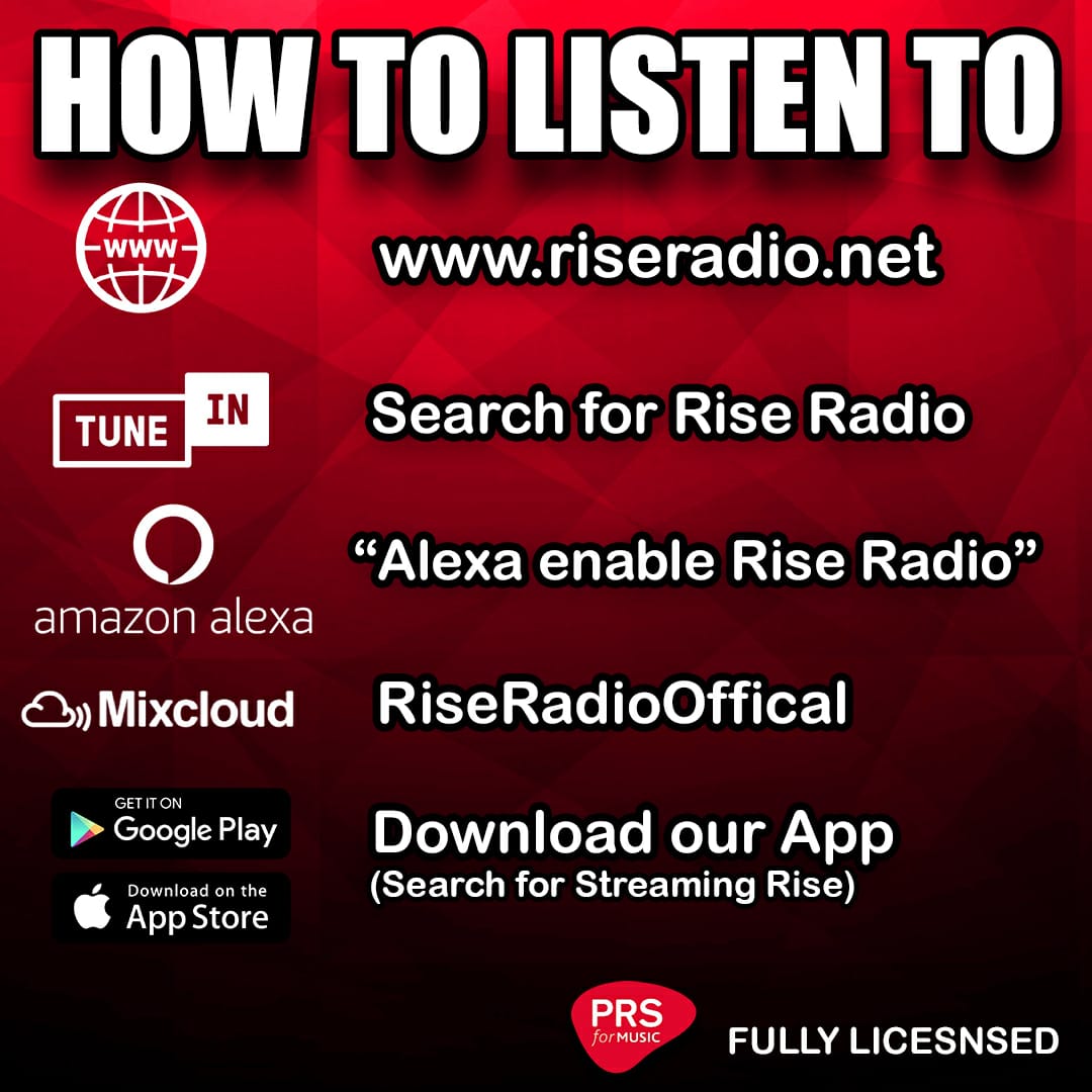 StreamingRise's tweet photo. Good Morning were back on air from Midday tomorrow
🌐 https://t.co/hg148pp5C4
📻 Tunein (search for Rise Radio)
Amazon Alexa - "Alexa, enable Rise Radio dot Net"
📱 Download our Android/iOS Apps
RISE Your Weekend Radio Station energising your weekend through the power of music. https://t.co/hAofsPooOJ