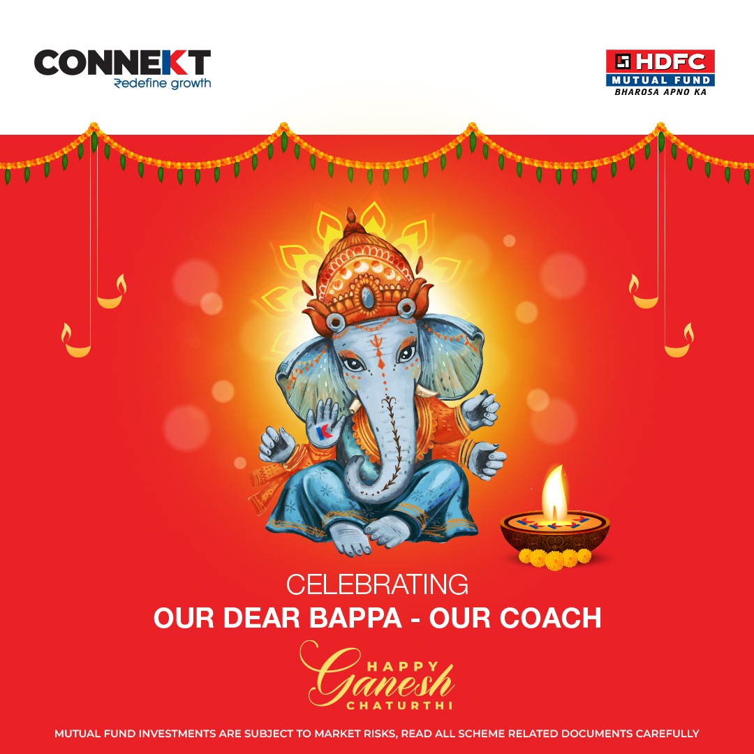 Let the festival of Ganesh Chaturthi remind us to take inspiration from lord Ganesha’s divine qualities. May Bappa remove your obstacles &amp; guide you with the right investment lessons to be financially successful in life. Happy Ganesh Chaturthi to  web-link.co/4cf86