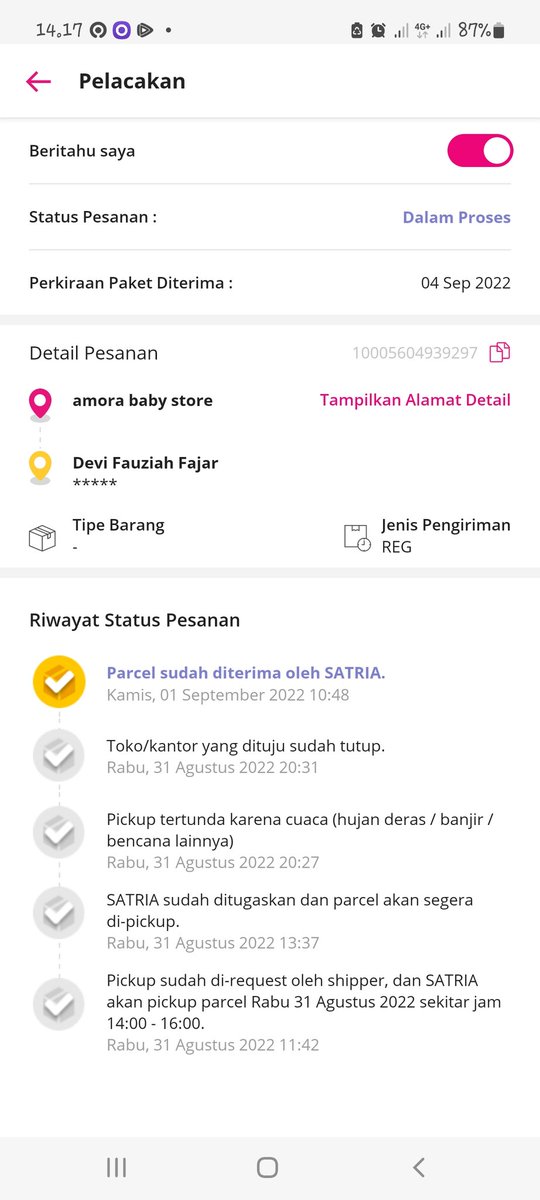 dephau's tweet photo. Ini kenapa ya, paket udh di pickup tapi barang blm diambil?? Nipu ini mahh 🤔
@anteraja_id https://t.co/qPSWplv1gO