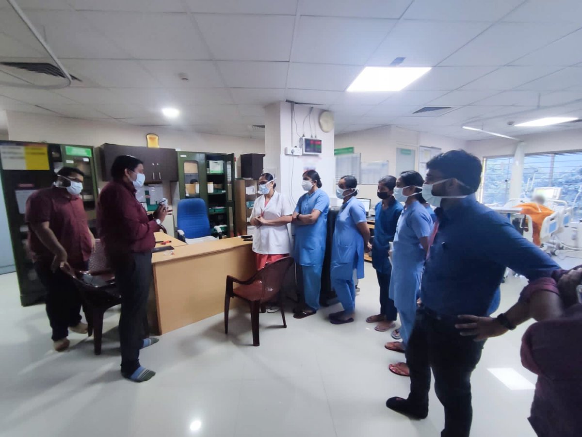 vTitan_Corp's tweet photo. Demonstration of #IVMonitoringSystem - Accuflow #DripMonitor to the hospital nurses. #vTitan #MedicalDeviceManufacturing #InfusionTherapy #SyringeInfusionPump #InfraredThermometer #India https://t.co/VmKVWXDoYo