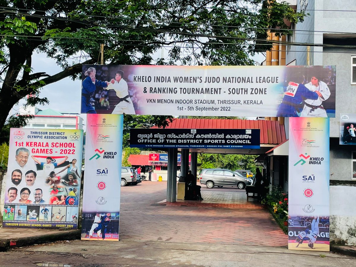 kheloindia's tweet photo. Mats ✅
Officials ✅
Players ✅

All preparations in place in Thrissur, Kerala, for the start of the #KheloIndia Women's Judo National League and Ranking Tournament South Zone, starting today.

Best of luck to all of you! 🥋 https://t.co/ru4bvypioH