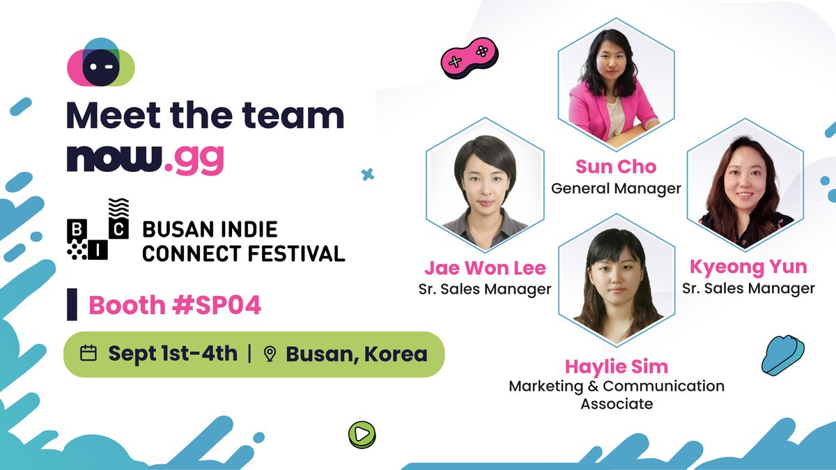 nowgg_games's tweet photo. Meet the #nowgg team at the @BIC_Festival, Korea, to unlock
✳️Global reach with ease
✳️Lower cost of acquisition
✳️Higher margins
✳️The gateway to #Web3 & more.
#BIC #CloudGaming #MobileCloud #GameDevs #IndieGameDev #인디게임 #GamingIndustry #Gaming https://t.co/jsHI6vE2AA