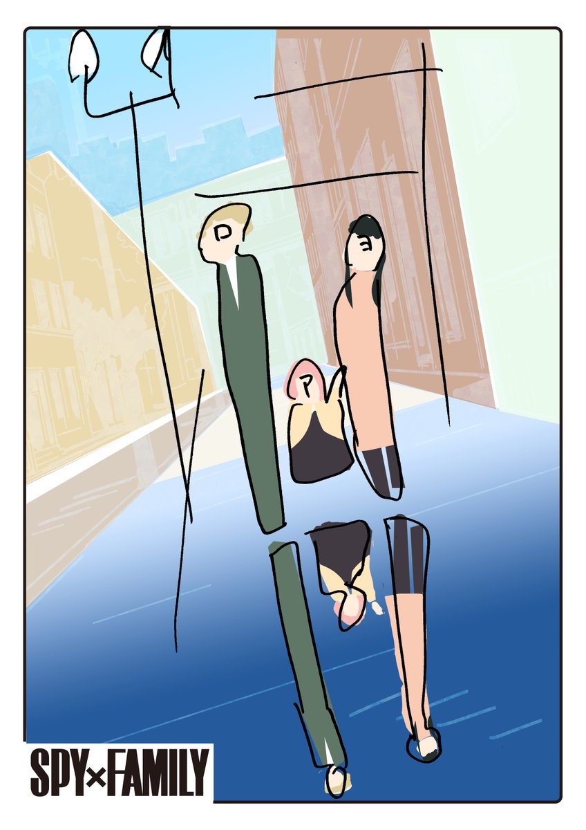 Spy Family 吉野裕行が描いたイラストに反響 家族3人の姿に 現代アート 顔がやばい Oricon News