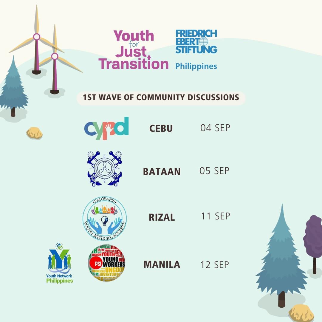 YPHubofficial's tweet photo. Just Transition Community Discussions in your area?

Contact us to join the conversation on how we can raise awareness for climate justice thru #JustTransition and discover the different local climate issues in the country.

YPH is a member of the network of #Y4JT https://t.co/S9HjBO8yfg