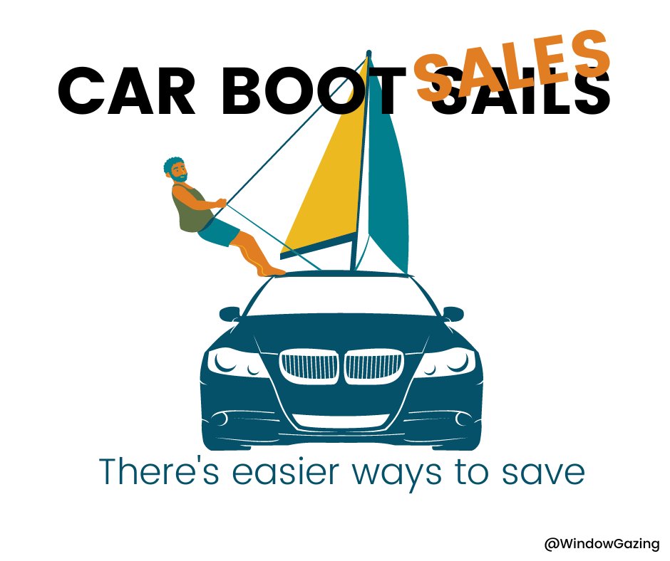 Car boot sails (sales) - There's easier ways to save. 

One Minute Brief of the Day: Advertise #CarBootSales
<a href="/OneMinuteBriefs/">One Minute Briefs ⏱️</a>