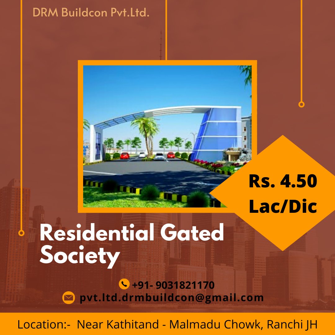 Residential Gated Society for Sale in Ranchi.
Call for More Info. +91- 9031821170
.
.
.
#landforsale #landforsaleinranchi #landforsaleinranchi #plotforsaleinranchi #residentiallandforsale #residentiallandforsaleinranchi #drmbuildcon #drmbuildconranchi #residentialplotforsale