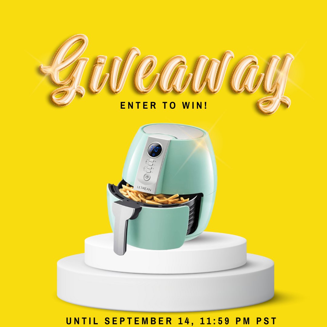 UltreanOfficial's tweet photo. Join our giveaway right now for a chance to win a FREE Ultrean Air fryer!
Complete the actions needed here:https://t.co/KDNZ0EINGL

We will randomly pick winners from the comment sections! The more friends you tagged, the more chances of winning!

This giveaway is open worldwide! https://t.co/r47NUykztr