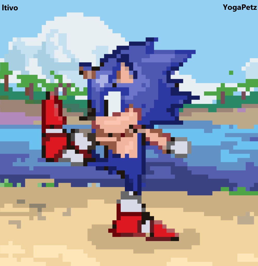 BLRokuro's tweet photo. @Yogapetz @AmberMetaNFT @yhopak1 @keung @Kakarot_F23 
I think my tweets became invisible and no one noticed them :( Then I will repost them again so that all yoga knows who is the best pixel artist!
Round 1:
Here are the Sonic, who doing early morning yoga :) https://t.co/fsSvVdTn3c