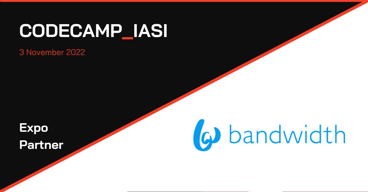 It’s an amazing feeling when companies come back to Codecamp time and time again! Welcome back and thank you for your support, <a href="/bandwidth/">Bandwidth</a> !
Book your ticket today and meet Bandwidth at Codecamp_Iasi: codecamp.ro/conferences/co… this autumn!