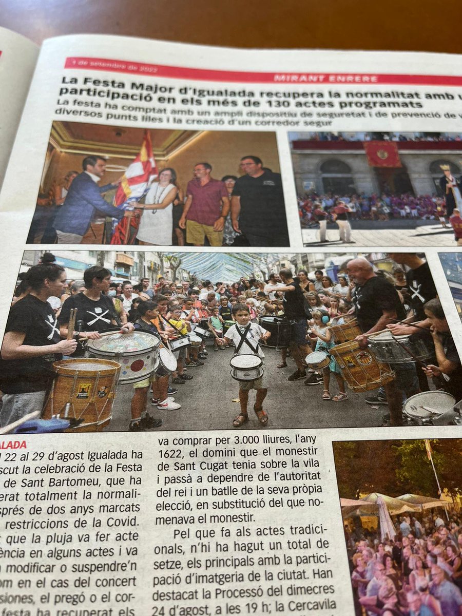 Uoooooouuuuu!!!!
Quina fotassa ens ha dedicat l'<a href="/LENLLAC/">L'ENLLAÇ</a> de la Tabalada Menuda d'aquesta #FestaMajorIgualada 😍👏🏼👏🏼
L'any vinent volem que la "menuda" sigui encara MÉS GRAN!!! La liarem grossa <a href="/culturaigualada/">CULTURA IGUALADA</a>... 😎