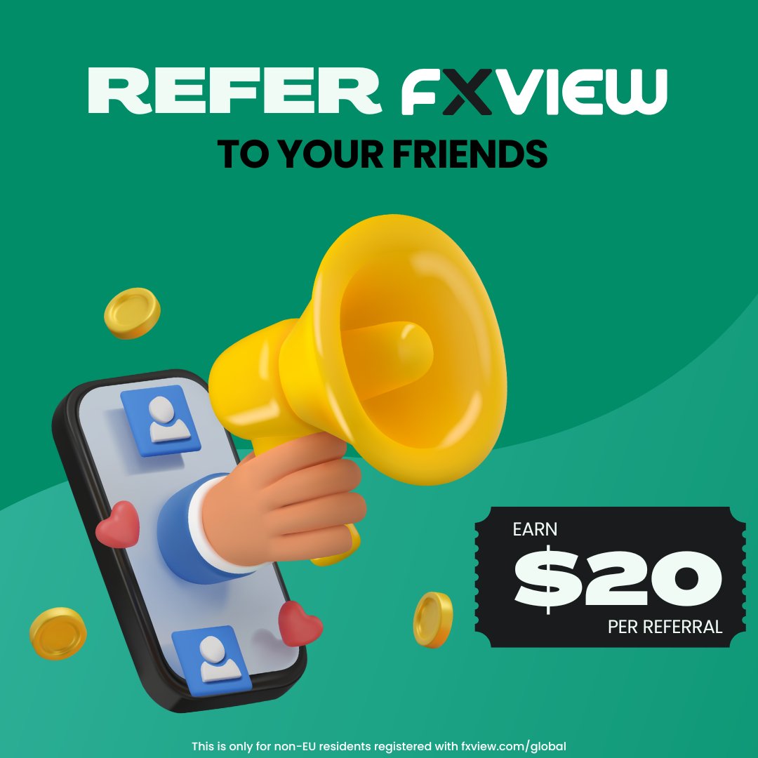 FxviewOfficial's tweet photo. Good things are worth sharing!
You can now boost your earnings by referring, and earn $20 per referral!
Get your unique referral link and start today: https://t.co/f10gErMkoC

#fxview #referandearn #earn #trading #forex #referafriend https://t.co/c0WvDGtqqO