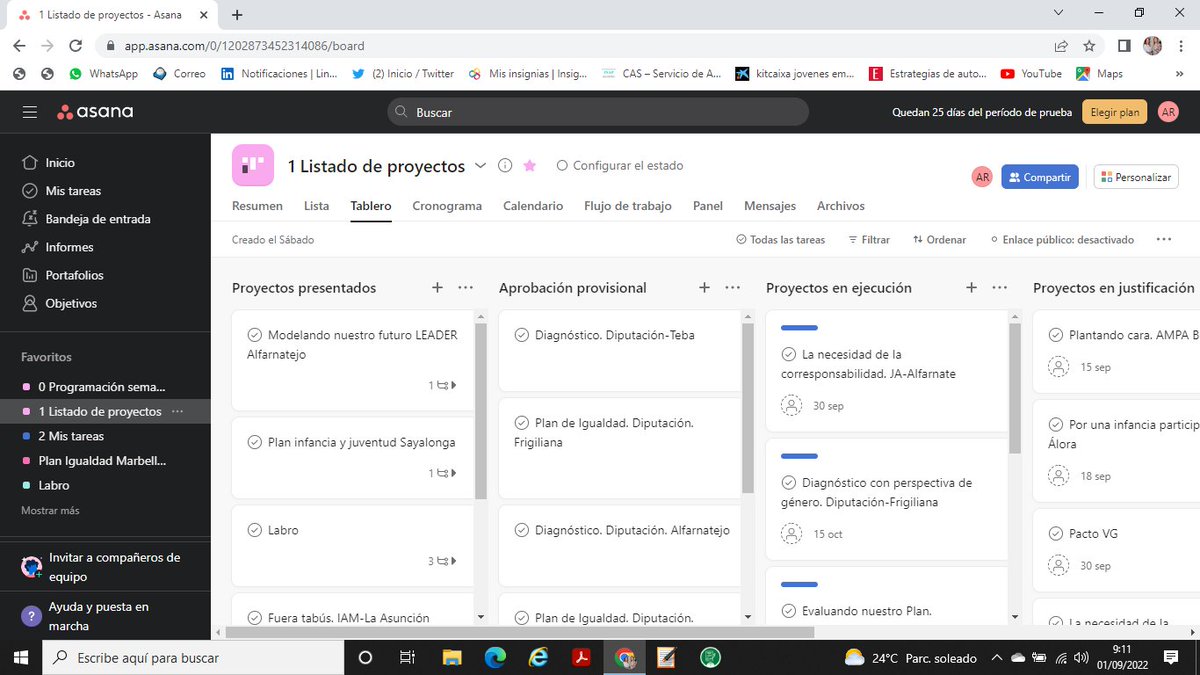 Después de unas magníficas vacaciones vuelvo con las energías renovadas para afrontar nuevos retos que me ilusionan especialmente.
Por si te sirve, te dejo una herramienta que me está ayudando en mi organización asana.com