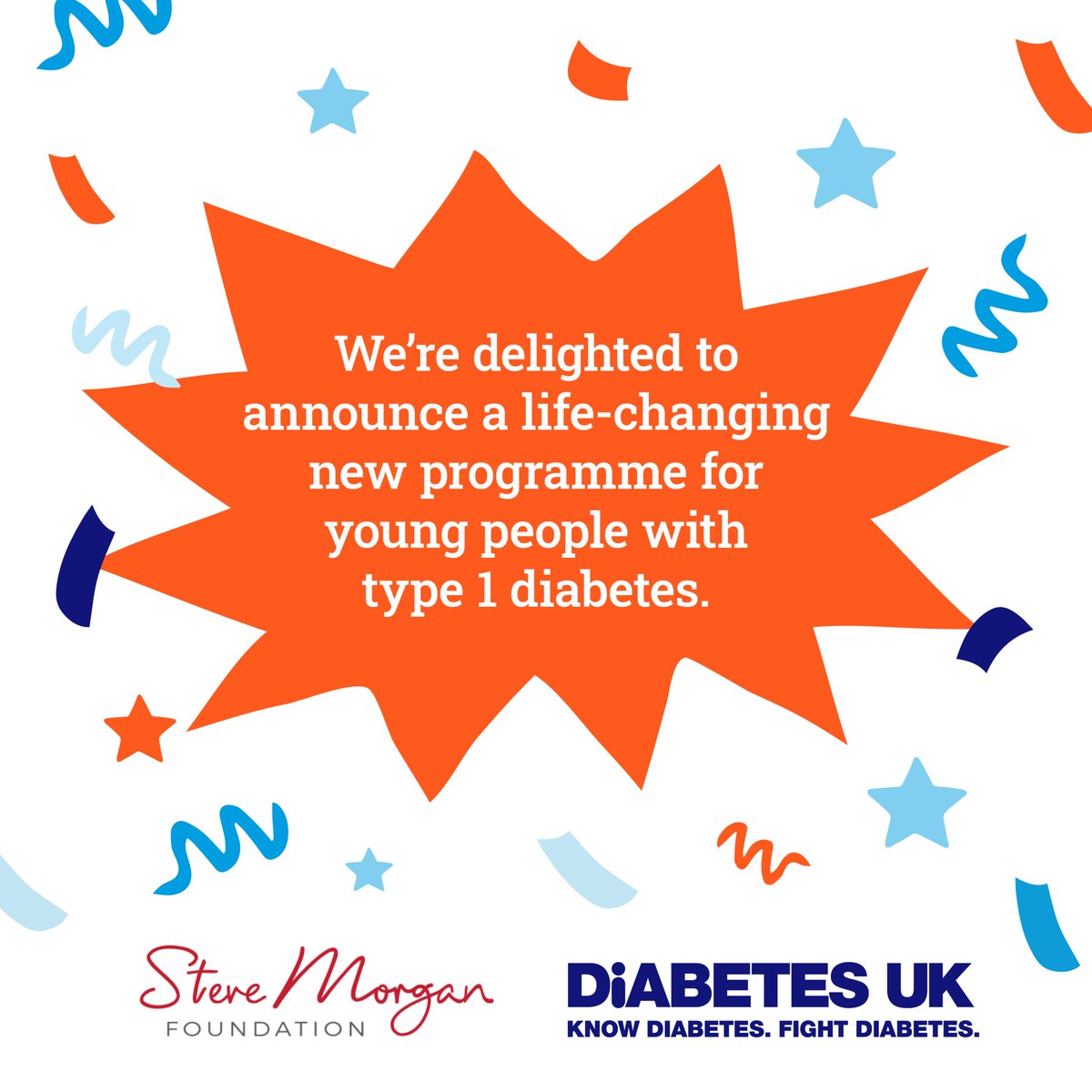 DiabetesUK's tweet photo. We're incredibly grateful to the @stevemorganfdn for donating an amazing £5 million(!) to develop a UK-wide youth programme to support young people aged 11-25 with #Type1Diabetes. (1/7) #GBDoc https://t.co/OZLpL6g6v1