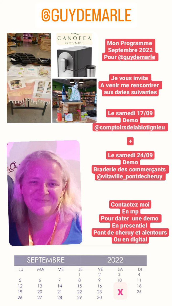 TataCcil's tweet photo. Bonjour à tous
Si vous cherchez une assistante administrative en intérim
Si vous cherchez une assistante administrative indépendante 
Si vous cherchez une conseillère animatrice pour les produits Guy demarle 
Envoyez moi votre demande en mp https://t.co/wYA46Bl1Ht