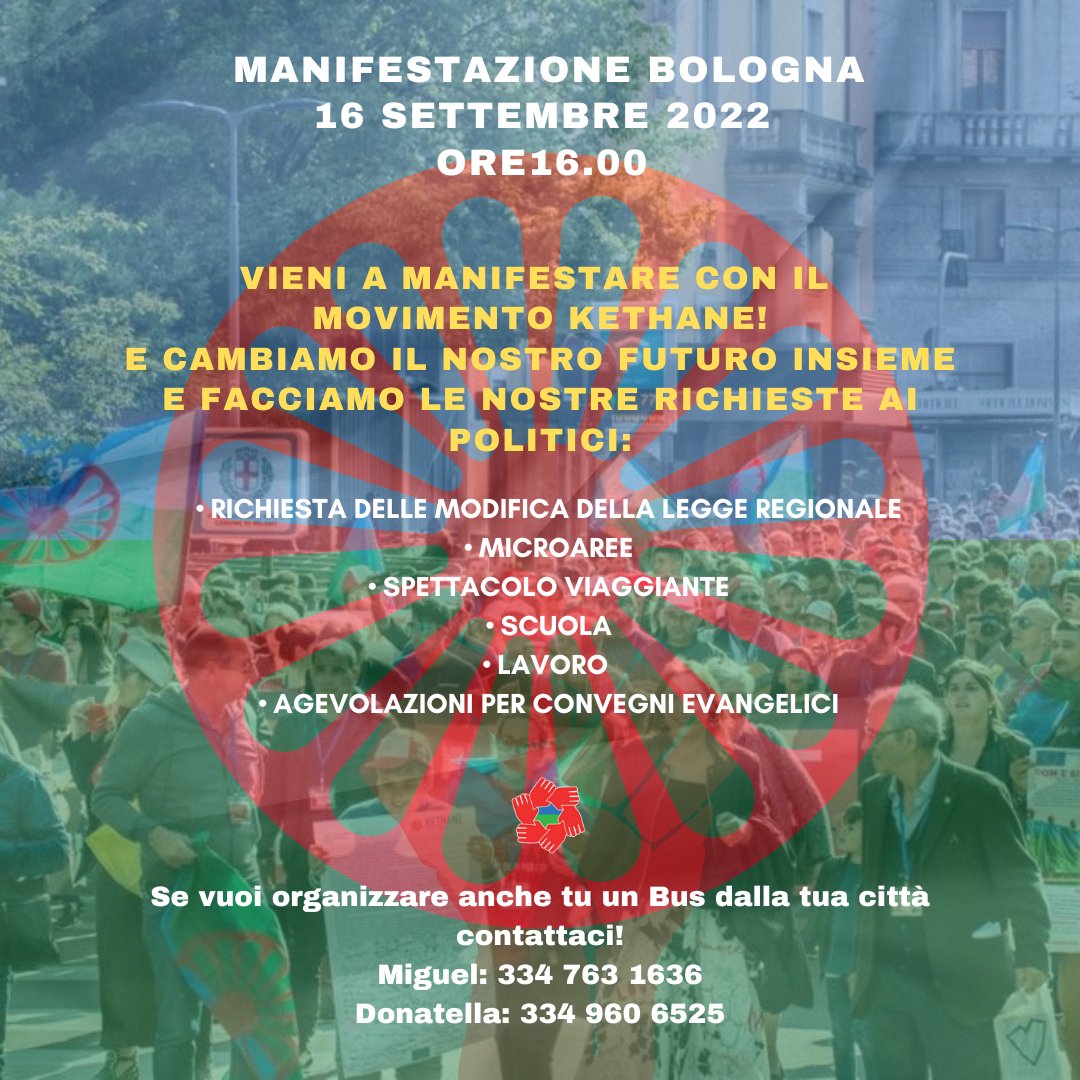 KethaneE's tweet photo. È IL MOMENTO DI SCENDERE IN PIAZZA!

#MOVIMENTO #KETHANE MANIFESTA A BOLOGNA IL 16 SETTEMBRE ALLE ORE 16.00

#movimentokethane #romesinti https://t.co/HNY0bPkhCk