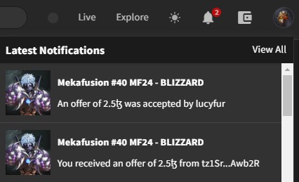 mekafusion's tweet photo. Congratz to #NFt seller @nft_lucyfur on the seconday sale offer!
🥳

#NFsold #NFTcommunity #CleanNFT #Tezos #TezosARt #NFTarT #Tezoscollector #NFTcollector #Mekafusion #Mecha #objkt #objktcom https://t.co/PpZ0UyNDDm