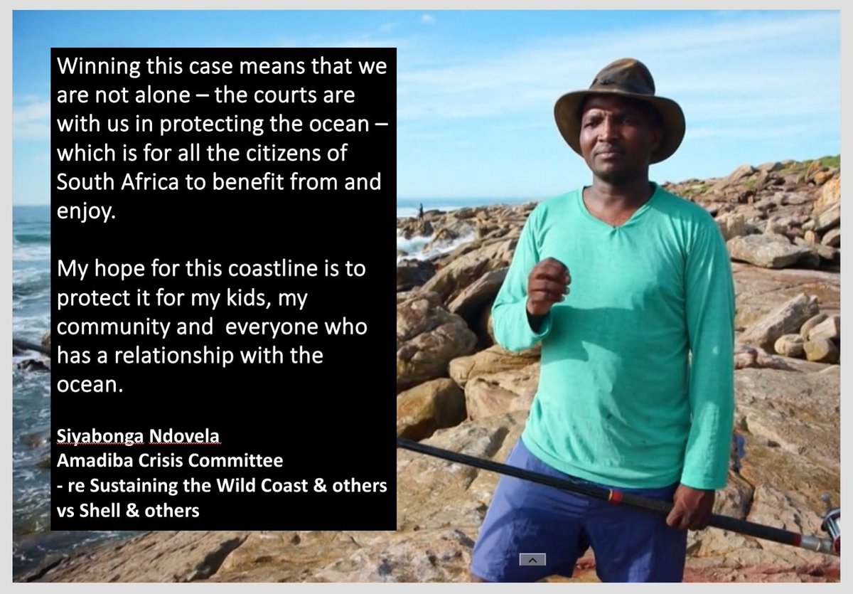 SustainingWild's tweet photo. Today, Wild Coast communities win in court against Shell! @naturaljustice @LRCSouthAfrica @TheGreenConnect @Greenpeace https://t.co/3MUg3W8d4o